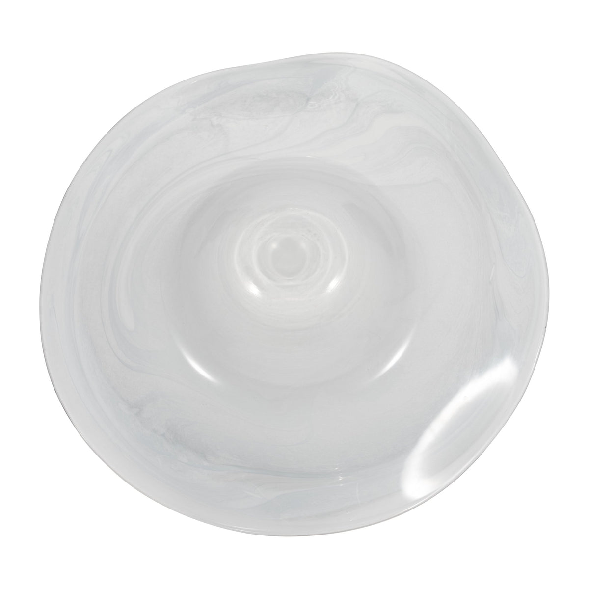 21" KATRINA GRAY SWIRL GLASS CHARGER PLATE Tray| Sagebrook Home