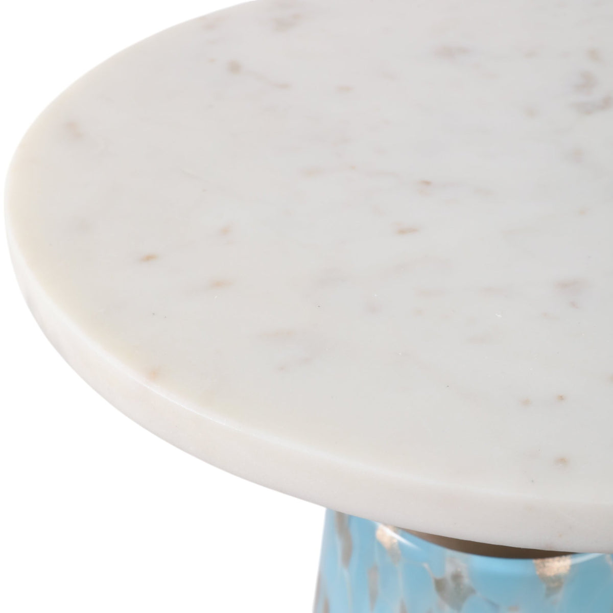 21" Olivos Art Table W/marble Top, Brown/amber Accent & End Tables| Sagebrook Home