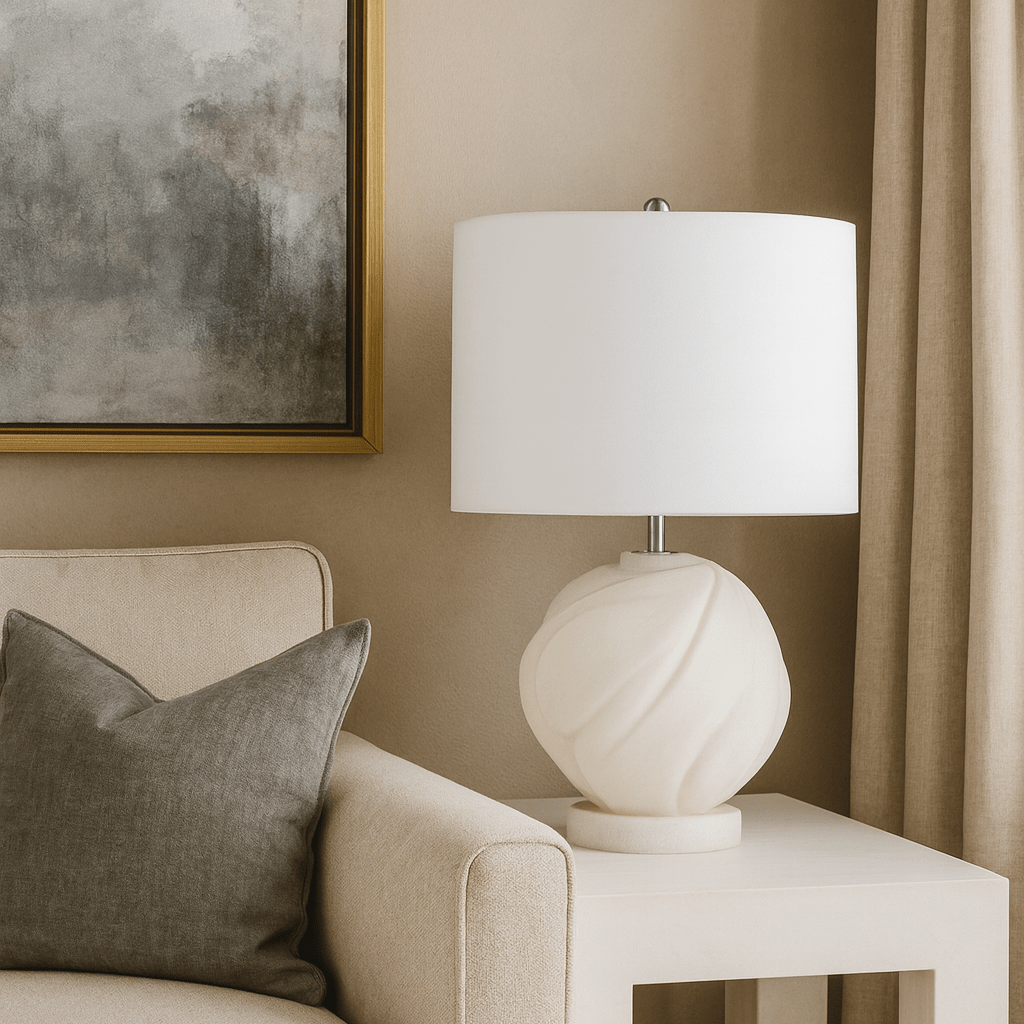 21" SUBLETE QUARTZ RESIN TABLE LAMP Table Lamps| Sagebrook Home