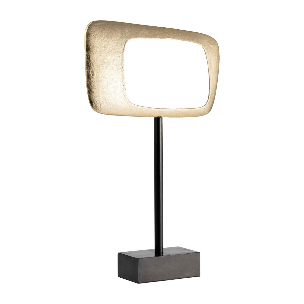 21.75" ALUMINUM RHOMBUS ON STAND, GOLD, KD Table Decors| Sagebrook Home