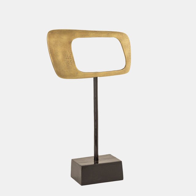 21.75" ALUMINUM RHOMBUS ON STAND, GOLD, KD Table Decors| Sagebrook Home