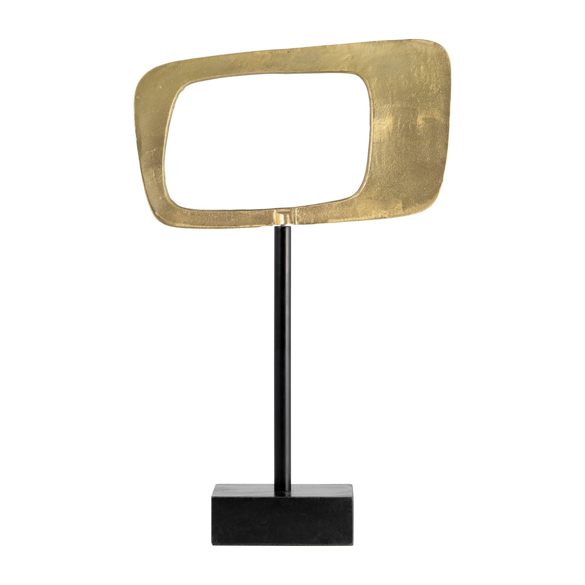 21.75" ALUMINUM RHOMBUS ON STAND, GOLD, KD Table Decors| Sagebrook Home