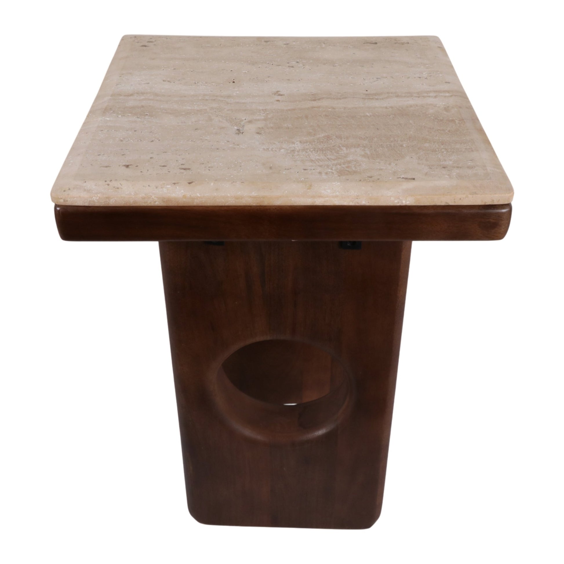 21x16" Rounded Edge Square Accent Table, Tan/br Kd Accent & End Tables| Sagebrook Home