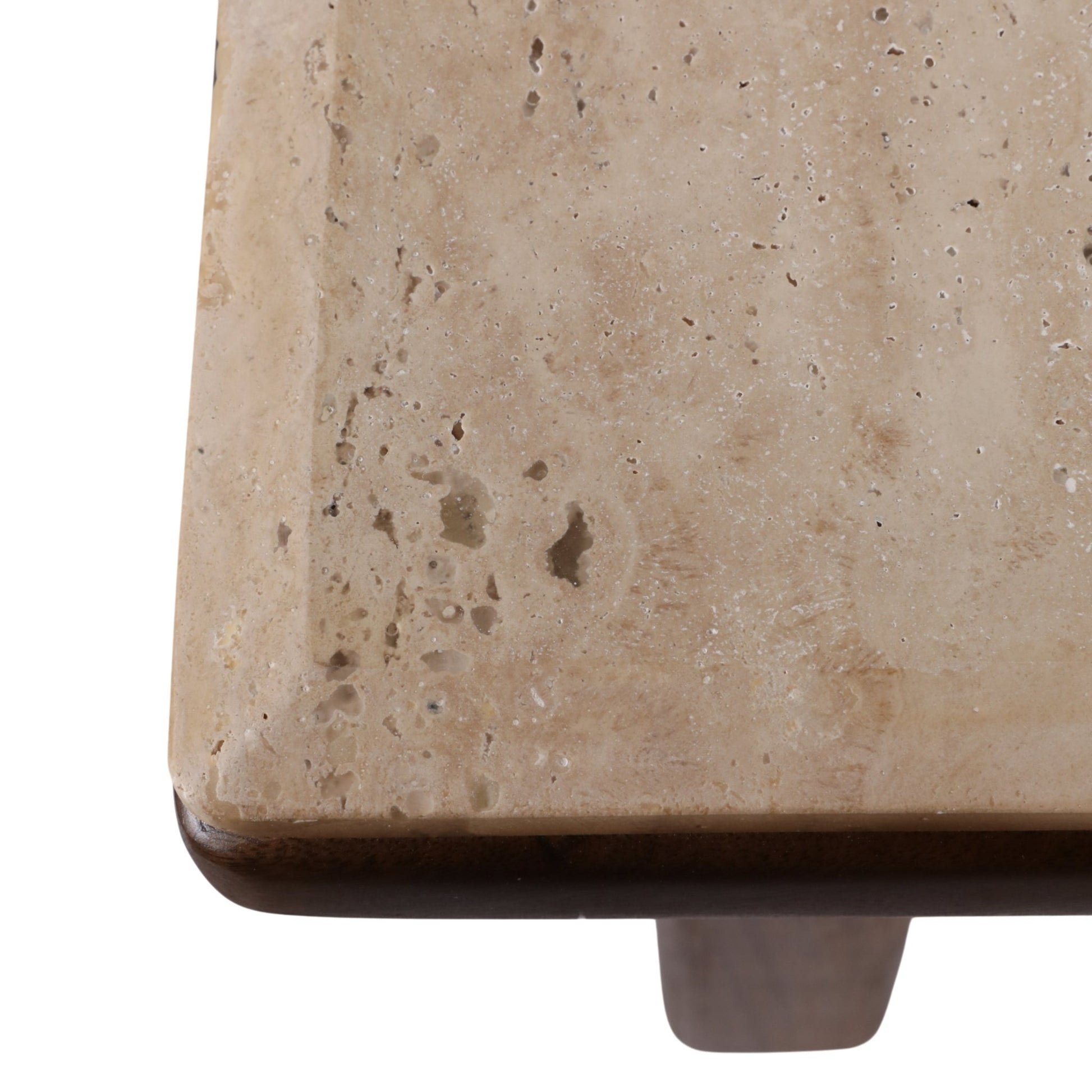 21x16" Rounded Edge Square Accent Table, Tan/br Kd Accent & End Tables| Sagebrook Home