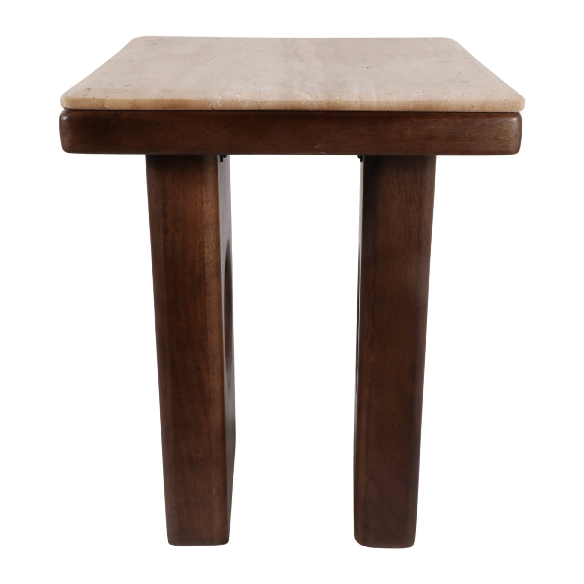 21x16" Rounded Edge Square Accent Table, Tan/br Kd Accent & End Tables| Sagebrook Home