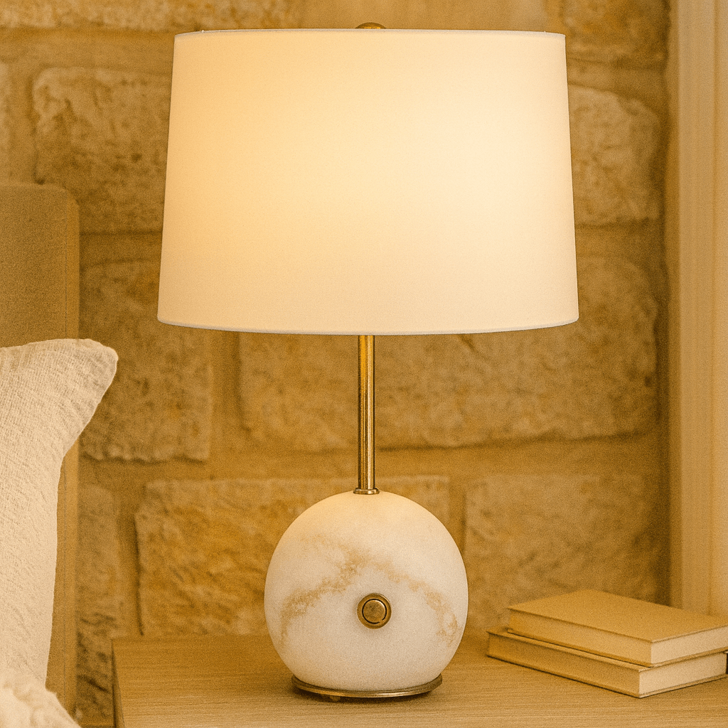 22" ASTER MARBLE TABLE LAMP Table Lamps| Sagebrook Home