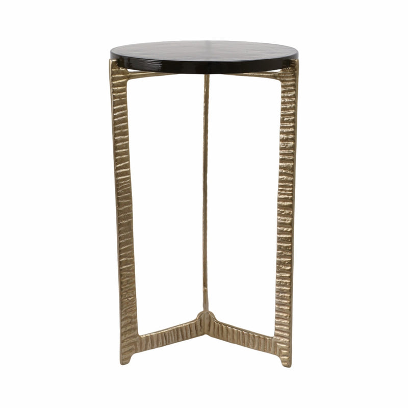 22" Bennington Tall Recycled Glass Accent Table - Al Rugaib Furniture