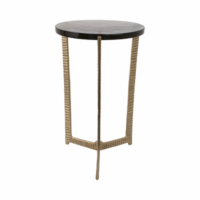 22" Bennington Tall Recycled Glass Accent Table - Al Rugaib Furniture
