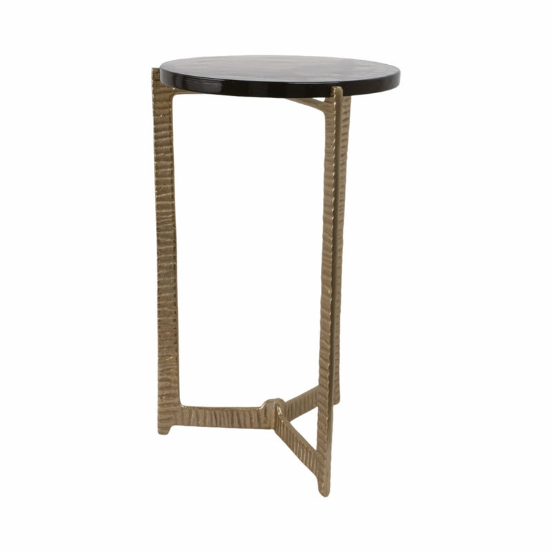 22" Bennington Tall Recycled Glass Accent Table - Al Rugaib Furniture