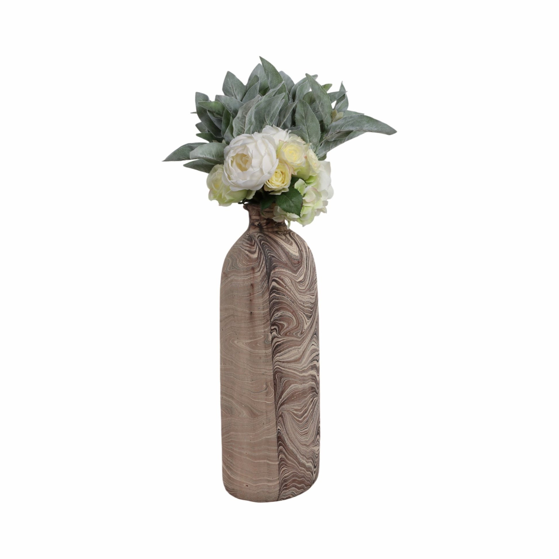 22" CARRANA LARGE BROWN ECOMIX VASE Vases and Jars| Sagebrook Home