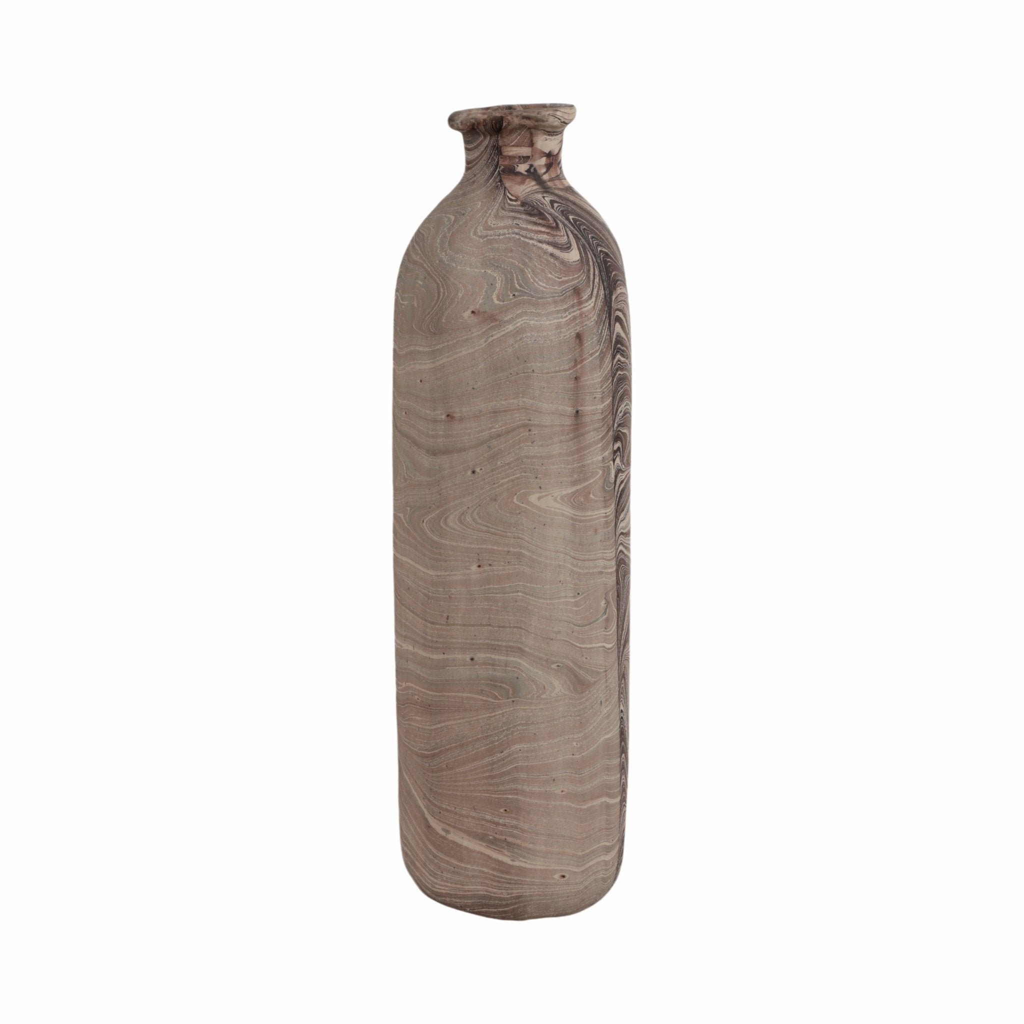 22" CARRANA LARGE BROWN ECOMIX VASE Vases and Jars| Sagebrook Home