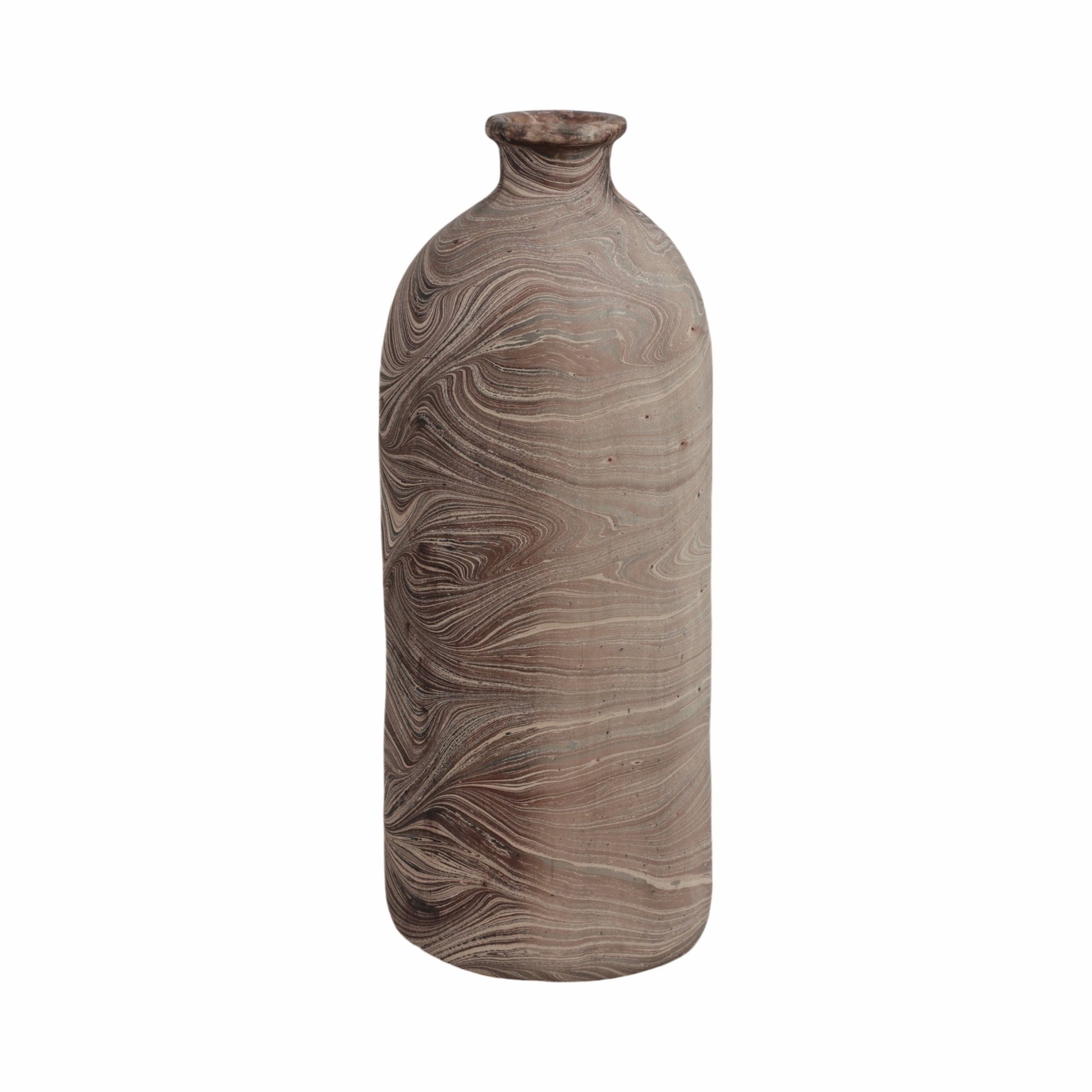 22" CARRANA LARGE BROWN ECOMIX VASE Vases and Jars| Sagebrook Home