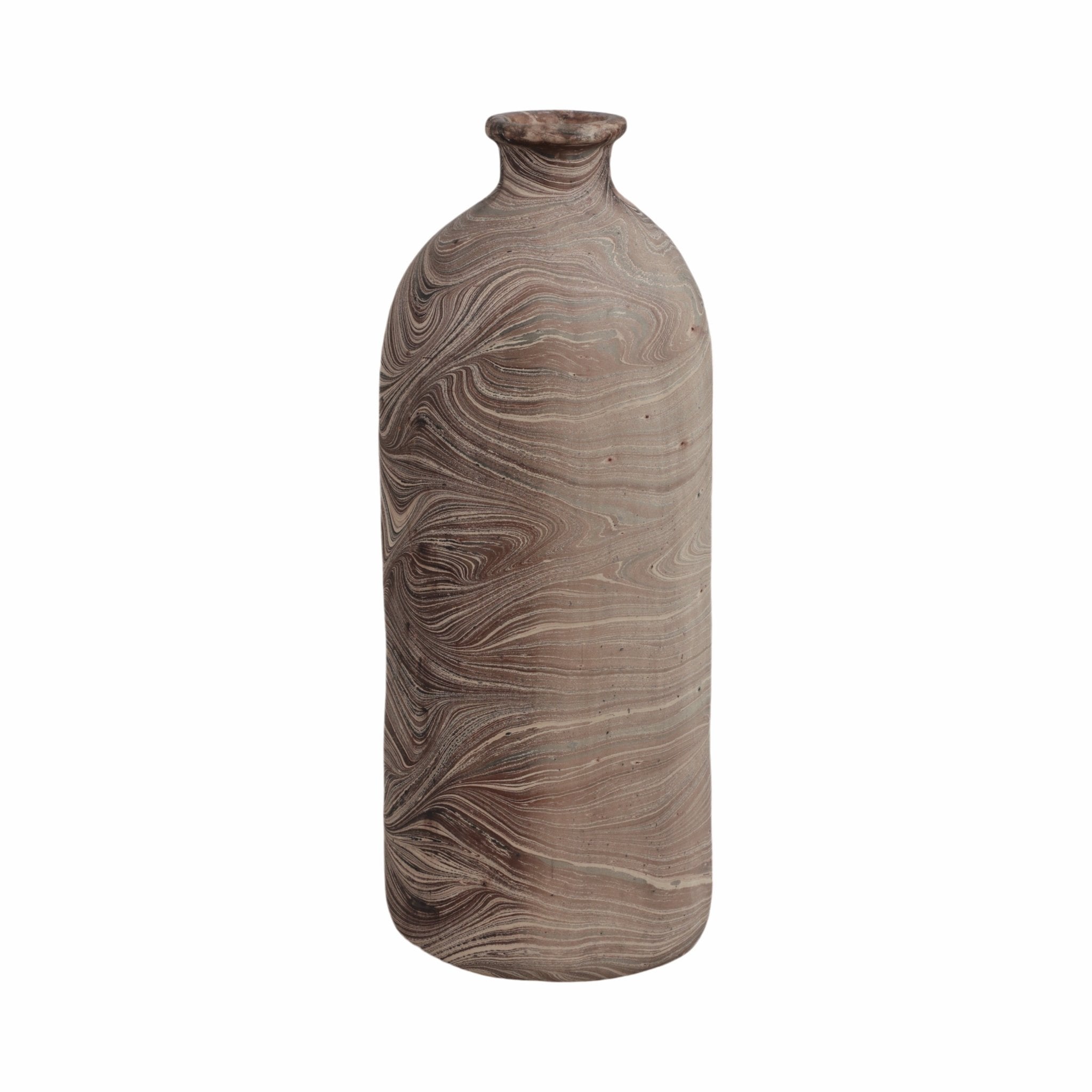 22" CARRANA LARGE BROWN ECOMIX VASE Vases and Jars| Sagebrook Home