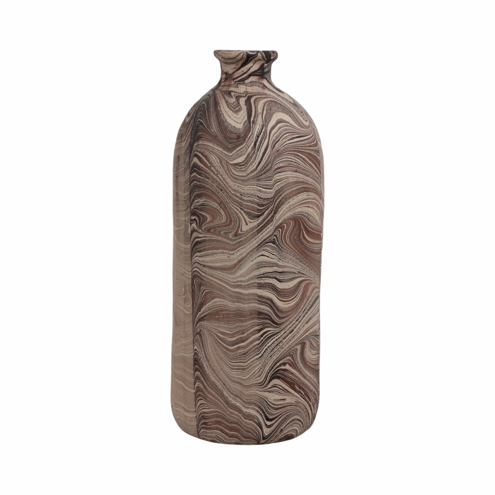 22" CARRANA LARGE BROWN ECOMIX VASE Vases and Jars| Sagebrook Home