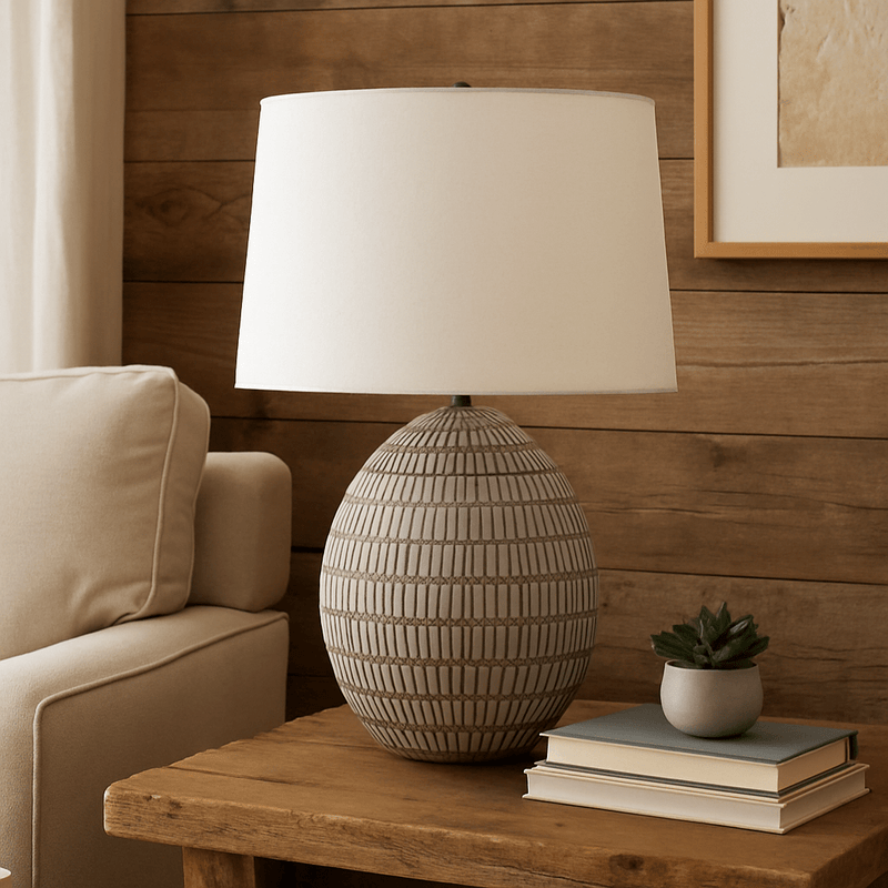22" ESTHER CERAMIC TABLE LAMP - Al Rugaib Furniture