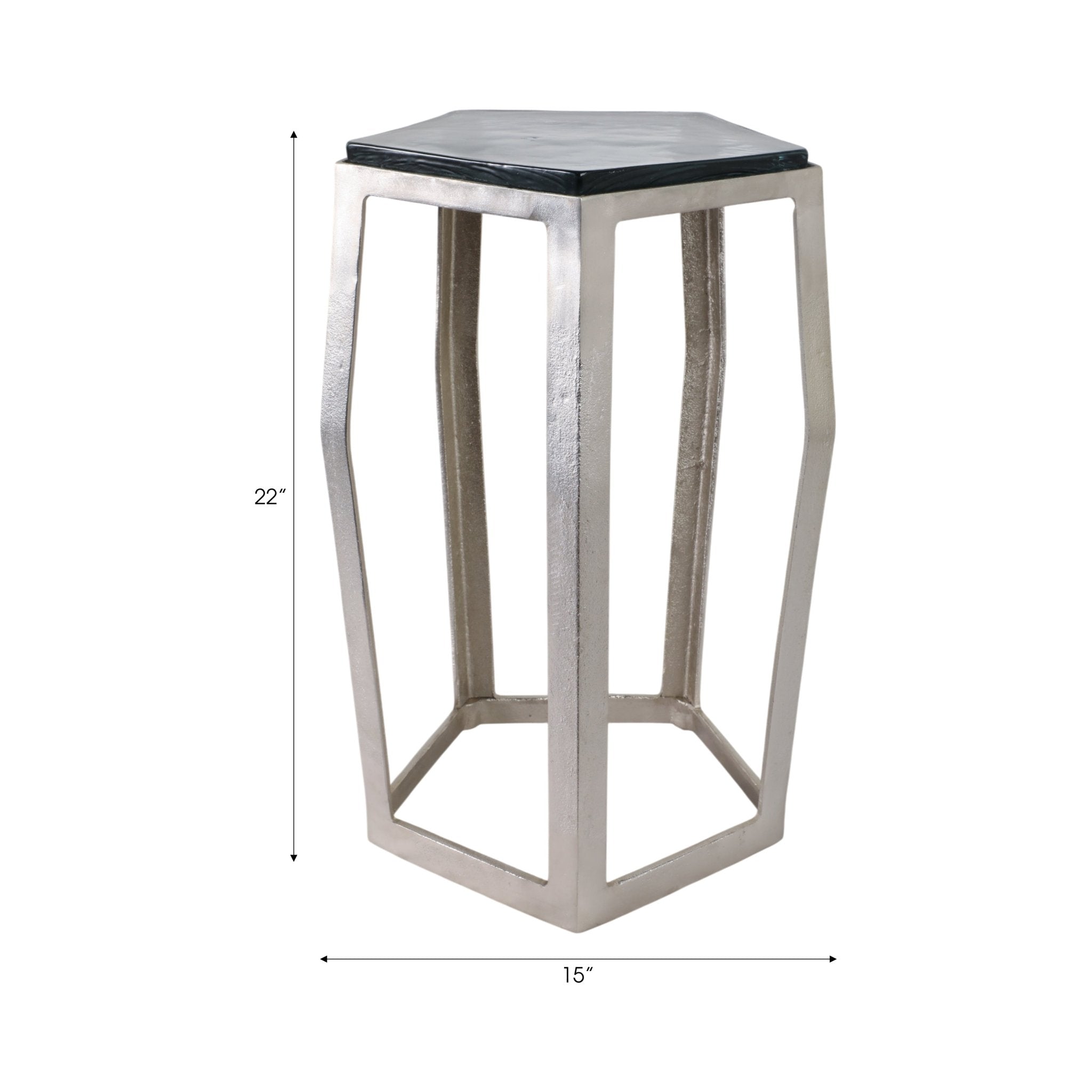 22" Hettinger Small Silver Accent Table Accent & End Tables| Sagebrook Home