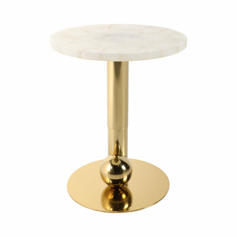 22" Komi White Quartz Table - Al Rugaib Furniture
