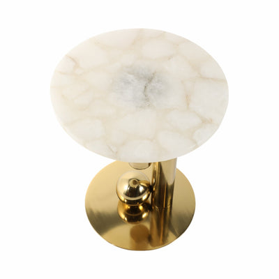 22" Komi White Quartz Table - Al Rugaib Furniture