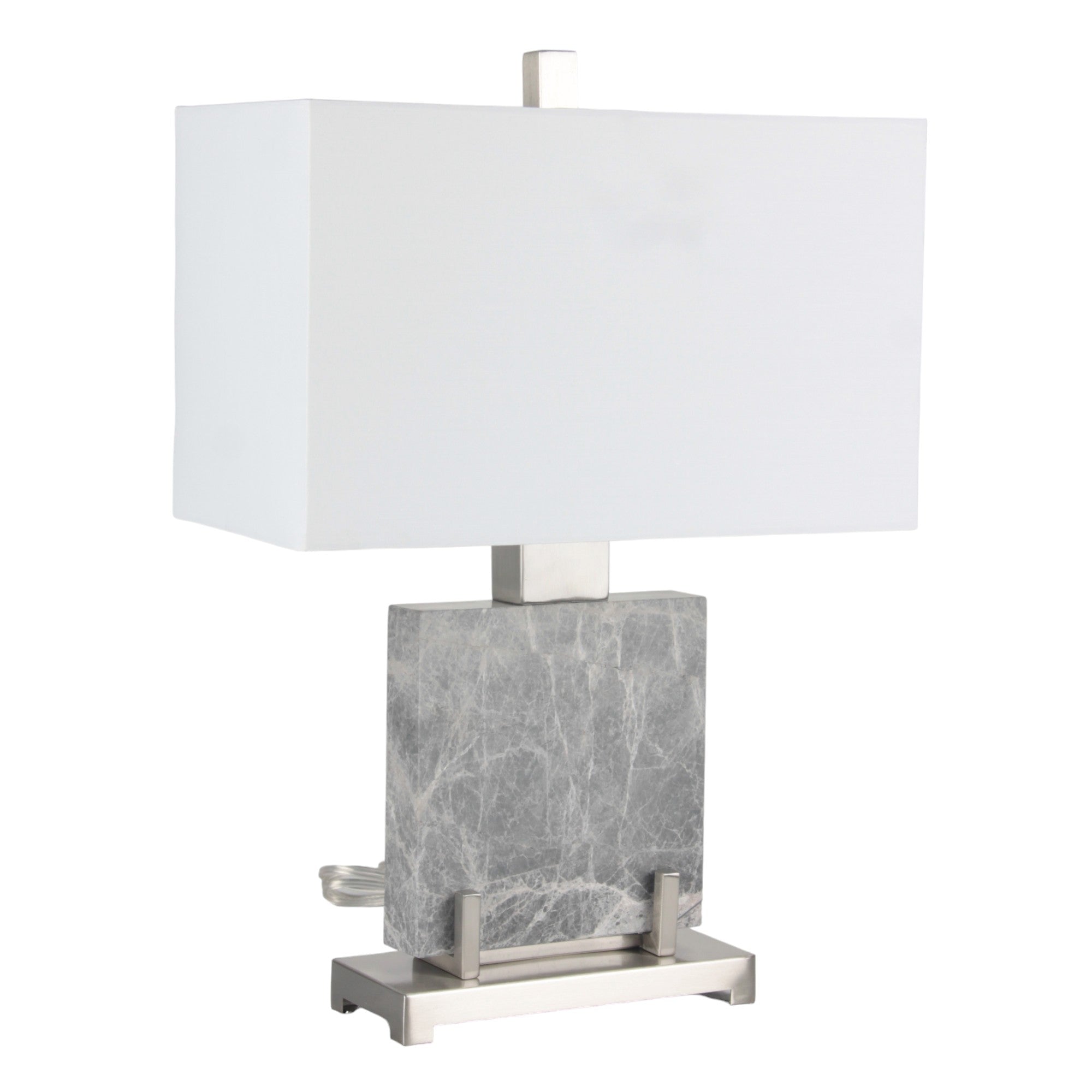 22" Lazio Grey Marble Lamp Table Decors| Sagebrook Home