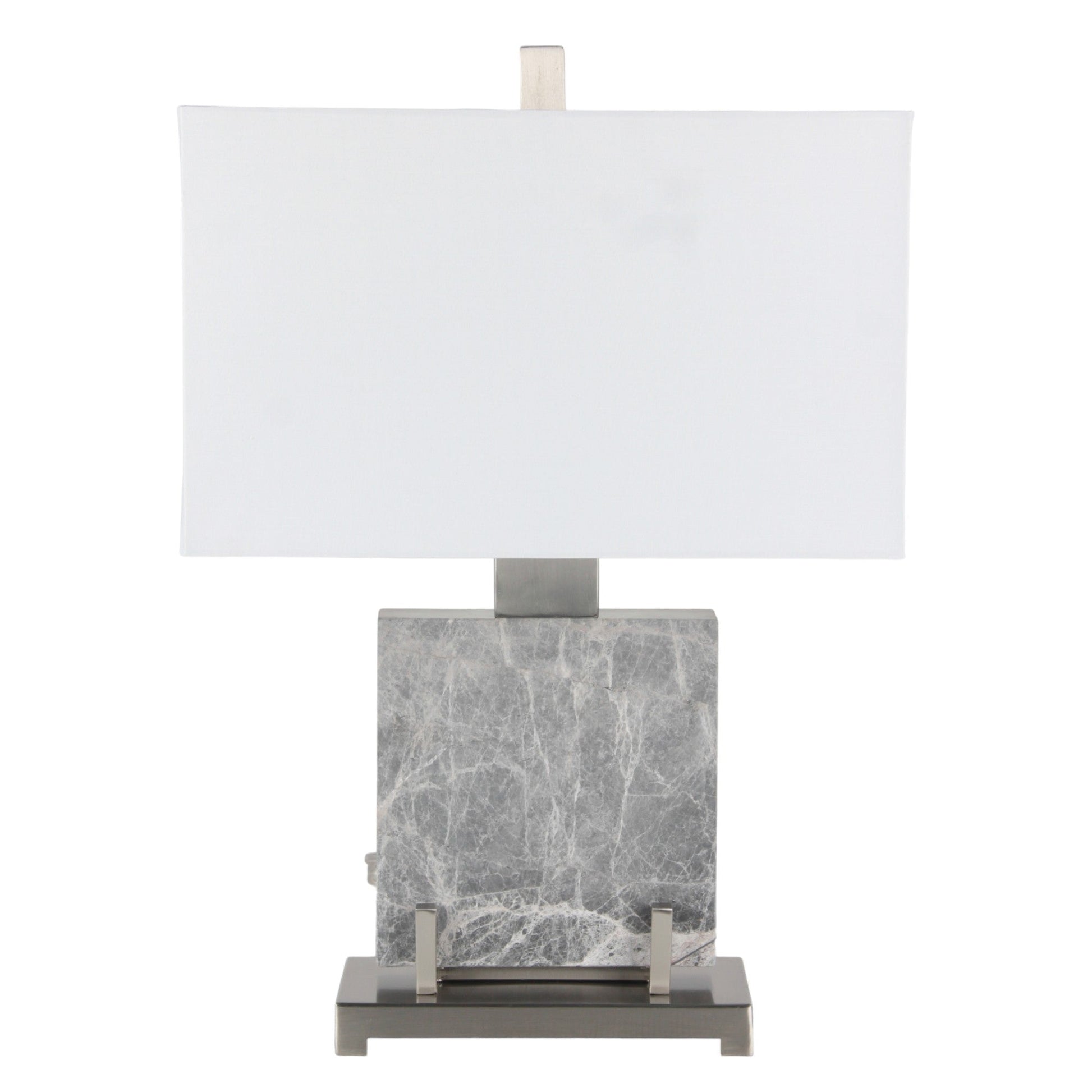 22" Lazio Grey Marble Lamp Table Decors| Sagebrook Home