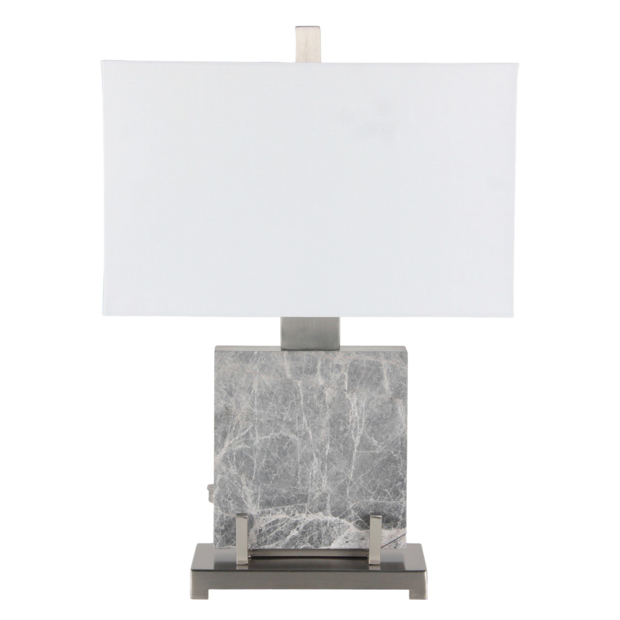22" Lazio Grey Marble Lamp Table Decors| Sagebrook Home