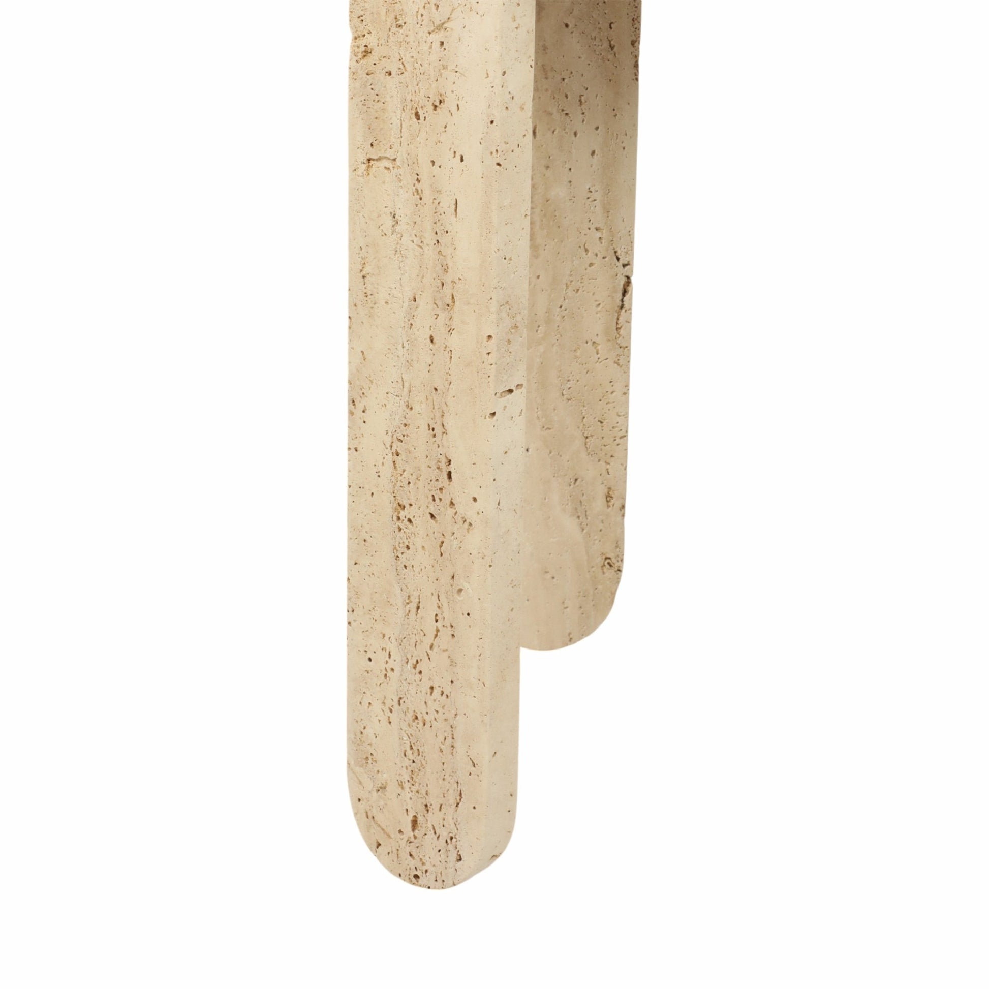 22" LOUVA CARVED TRAVERTINE ACCENT TABLE Accent & End Tables| Sagebrook Home