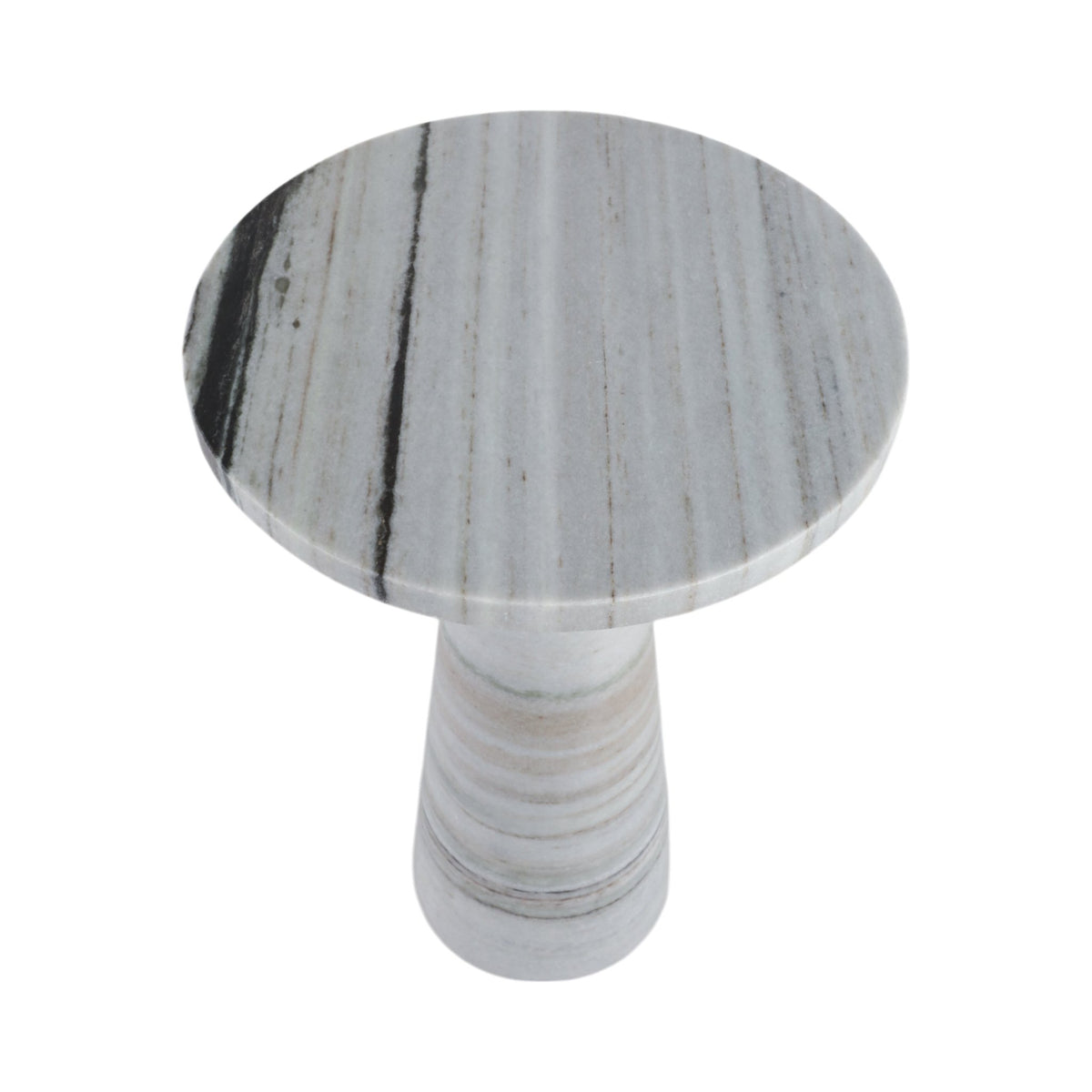22" Panda Stone Marble Accent Table, Multi Accent & End Tables| Sagebrook Home