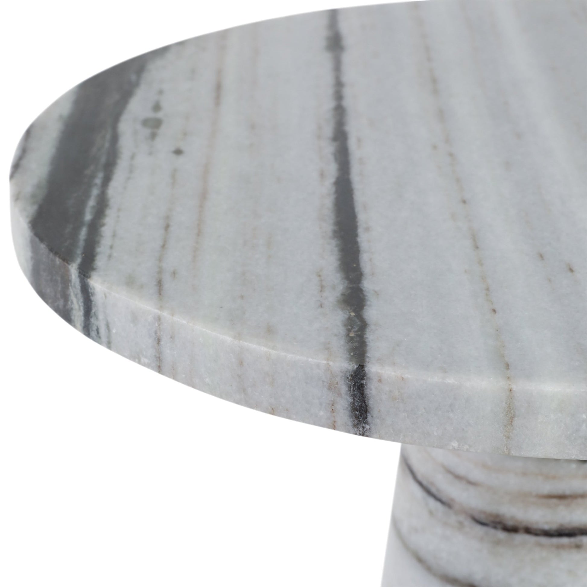 22" Panda Stone Marble Accent Table, Multi Accent & End Tables| Sagebrook Home