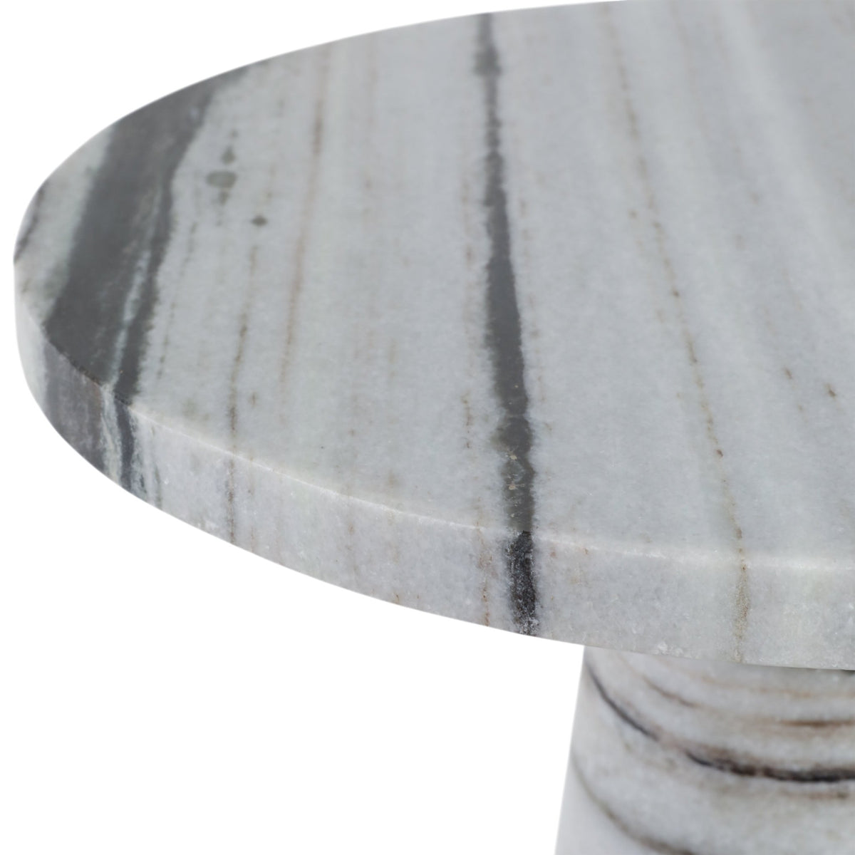 22" Panda Stone Marble Accent Table, Multi Accent & End Tables| Sagebrook Home