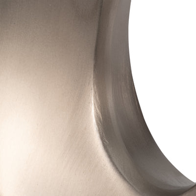 18, METAL OVAL SCULPTURE,SLVR/BLK