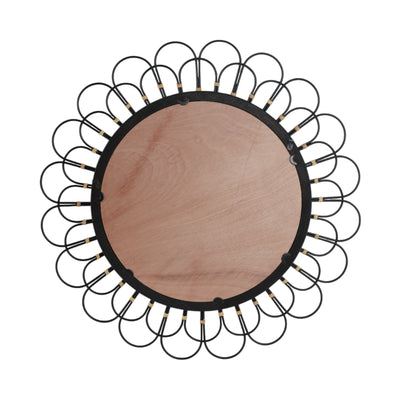 36 DAISY WALL MIRROR, BLACK