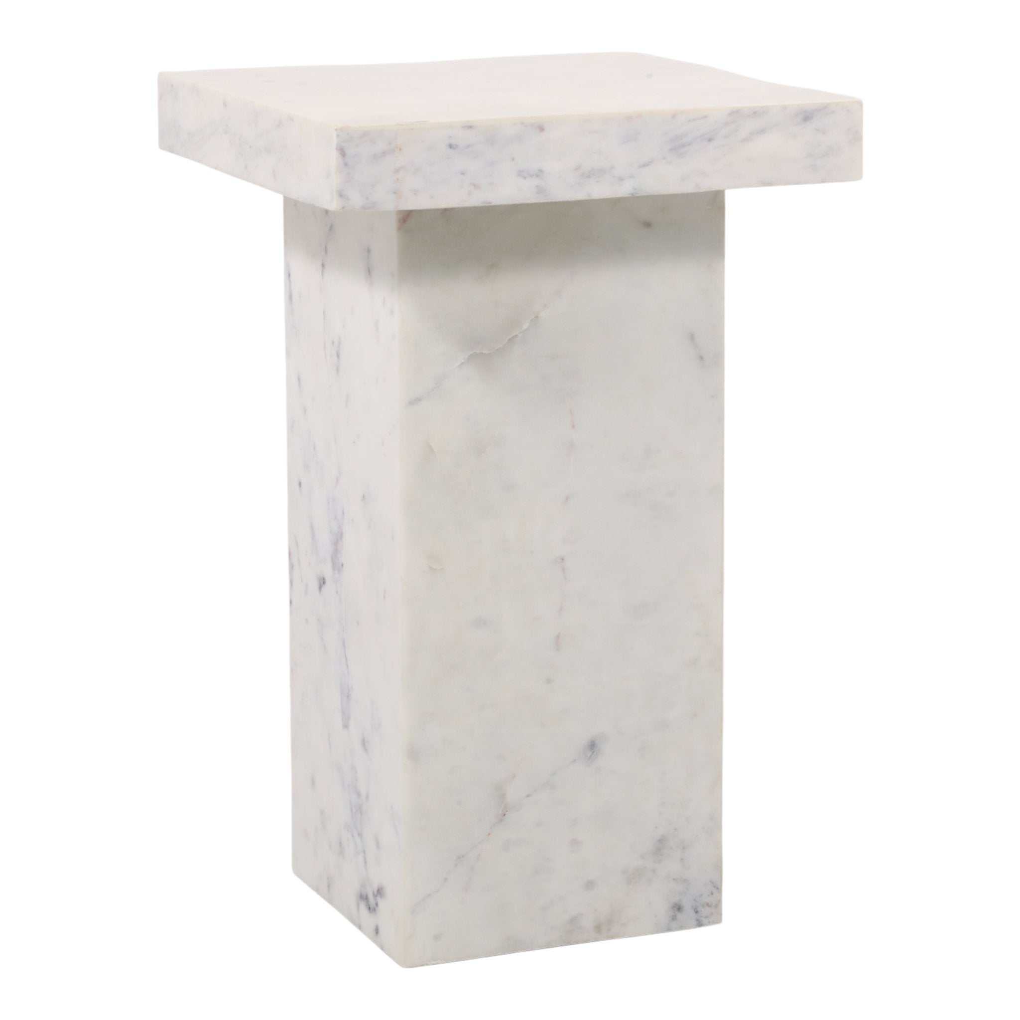 22x14" Marble Square Side Table, White Accent & End Tables| Sagebrook Home