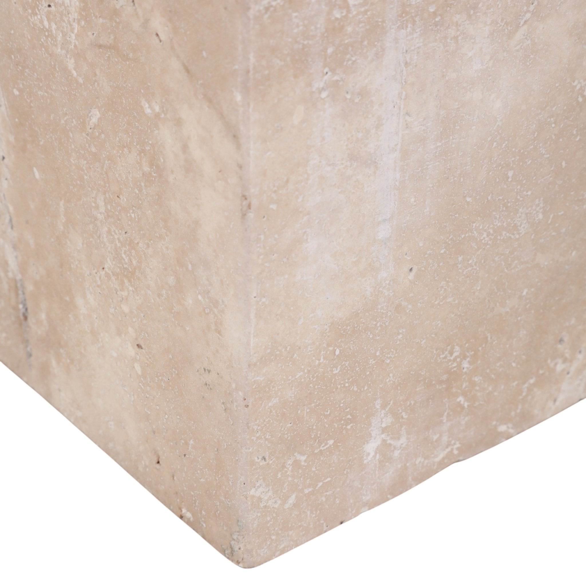 22x16" Travertine Block Base Accent Table, Bronze Accent & End Tables| Sagebrook Home