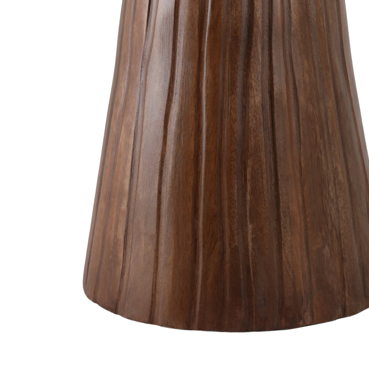 22X17" FLUTED BASE MARBLE TOP ACCENT TABLE,WHT/BRW Accent & End Tables| Sagebrook Home