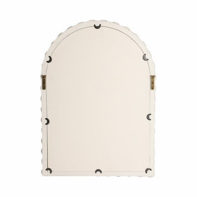 22x30 Large Knobby Arch Mirror, White - Al Rugaib Furniture
