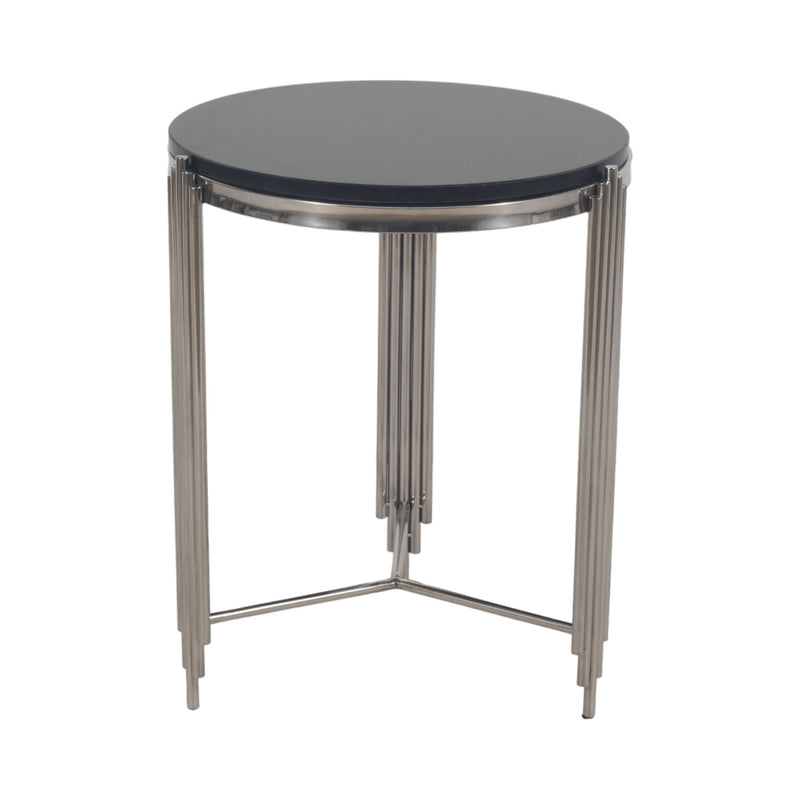 23" Aldine Stainless Steel Accent Table - Al Rugaib Furniture