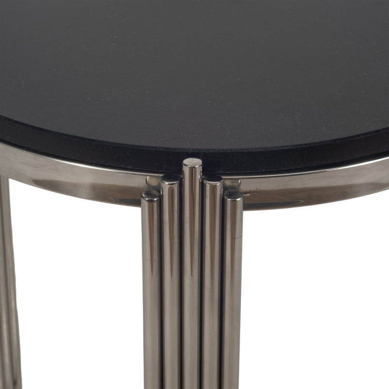 23" Aldine Stainless Steel Accent Table - Al Rugaib Furniture