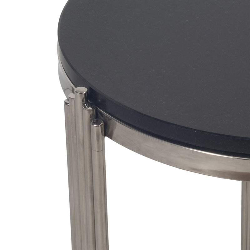 23" Aldine Stainless Steel Accent Table - Al Rugaib Furniture
