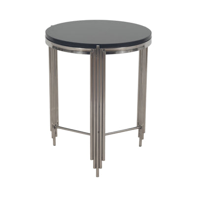 23" Aldine Stainless Steel Accent Table - Al Rugaib Furniture