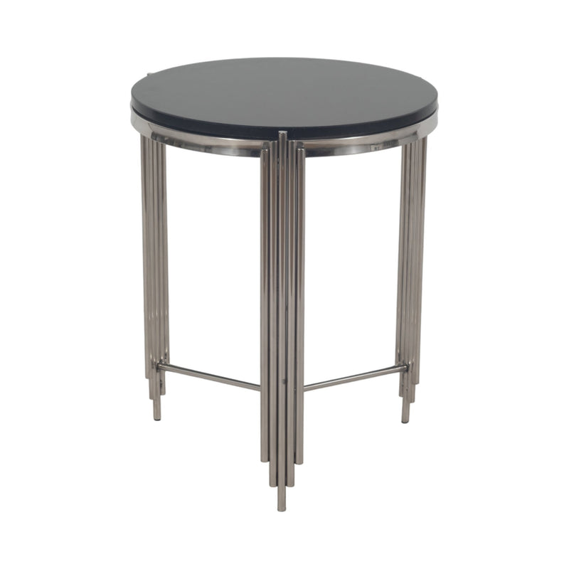 23" Aldine Stainless Steel Accent Table - Al Rugaib Furniture