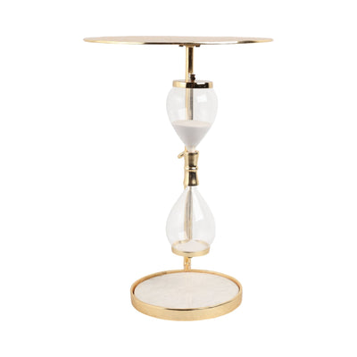 23" Chena Gold Hourglass Table - Al Rugaib Furniture