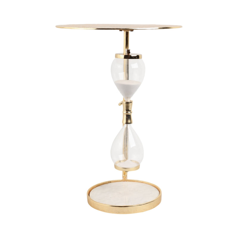 23" Chena Gold Hourglass Table - Al Rugaib Furniture