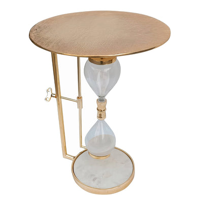 23" Chena Gold Hourglass Table - Al Rugaib Furniture