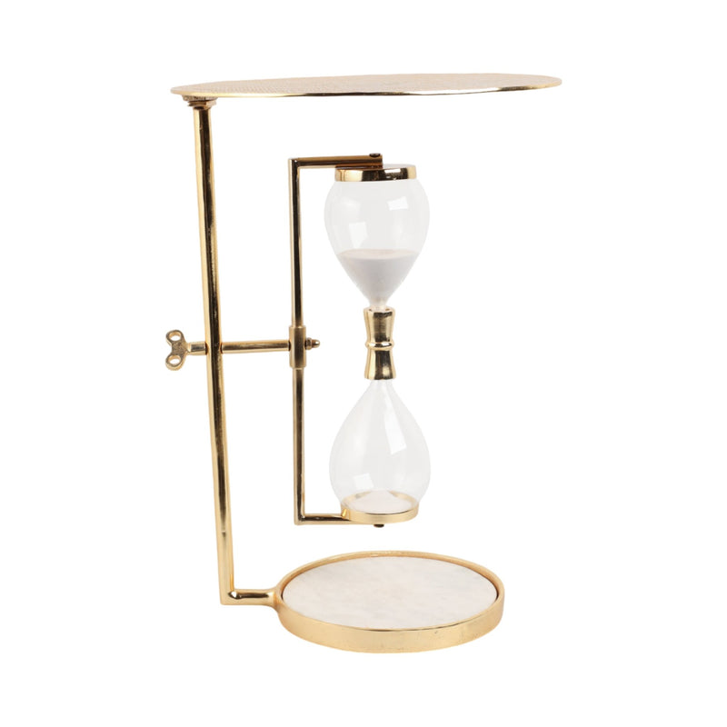 23" Chena Gold Hourglass Table - Al Rugaib Furniture