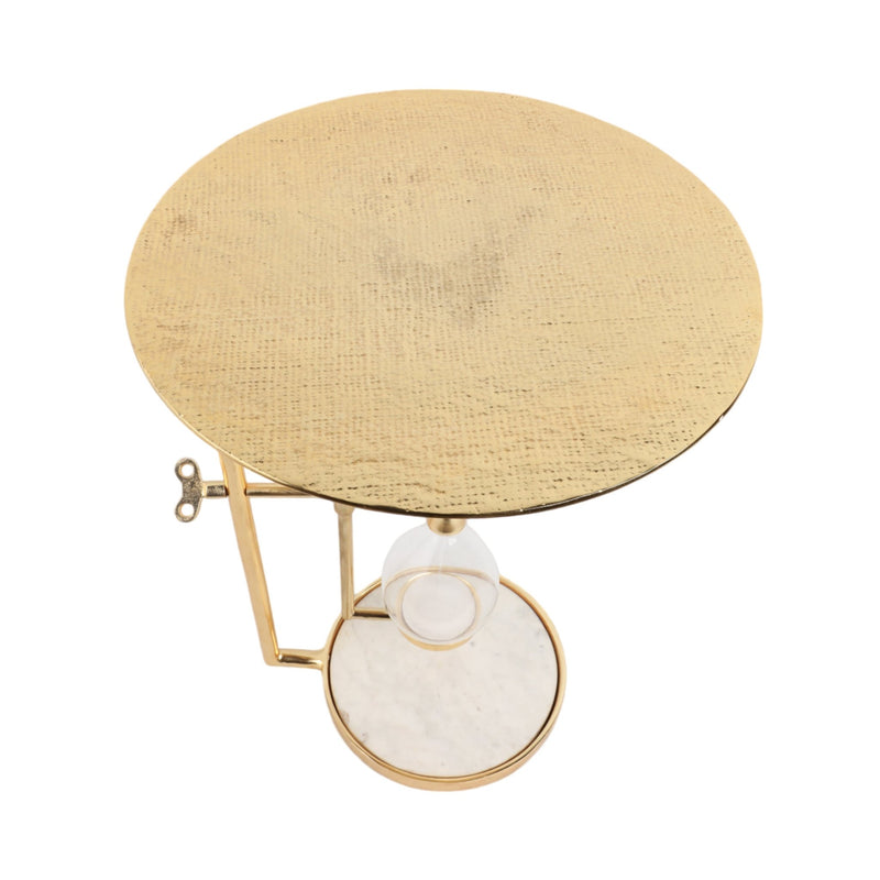 23" Chena Gold Hourglass Table - Al Rugaib Furniture