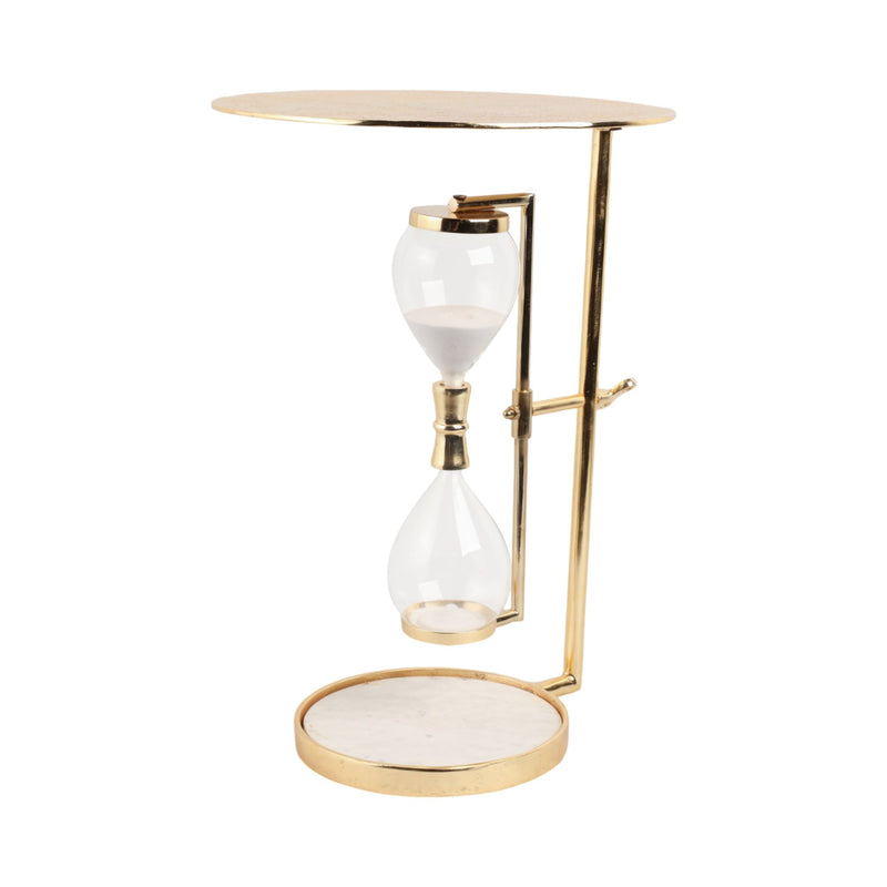 23" Chena Gold Hourglass Table - Al Rugaib Furniture