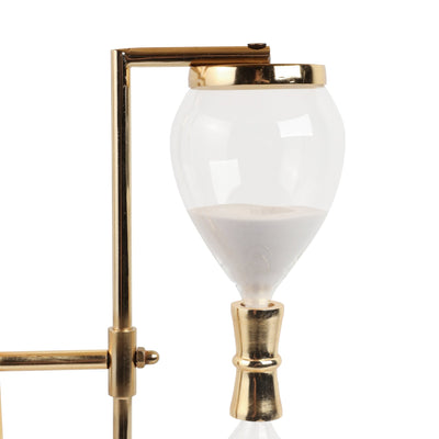 23" Chena Gold Hourglass Table - Al Rugaib Furniture