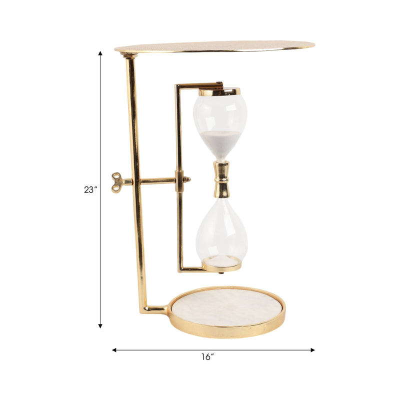 23" Chena Gold Hourglass Table - Al Rugaib Furniture