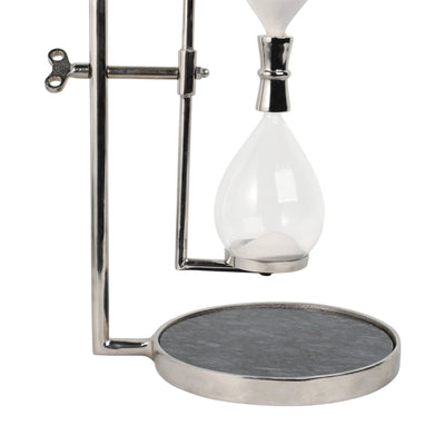 23" Chena Silver Hourglass Table - Al Rugaib Furniture