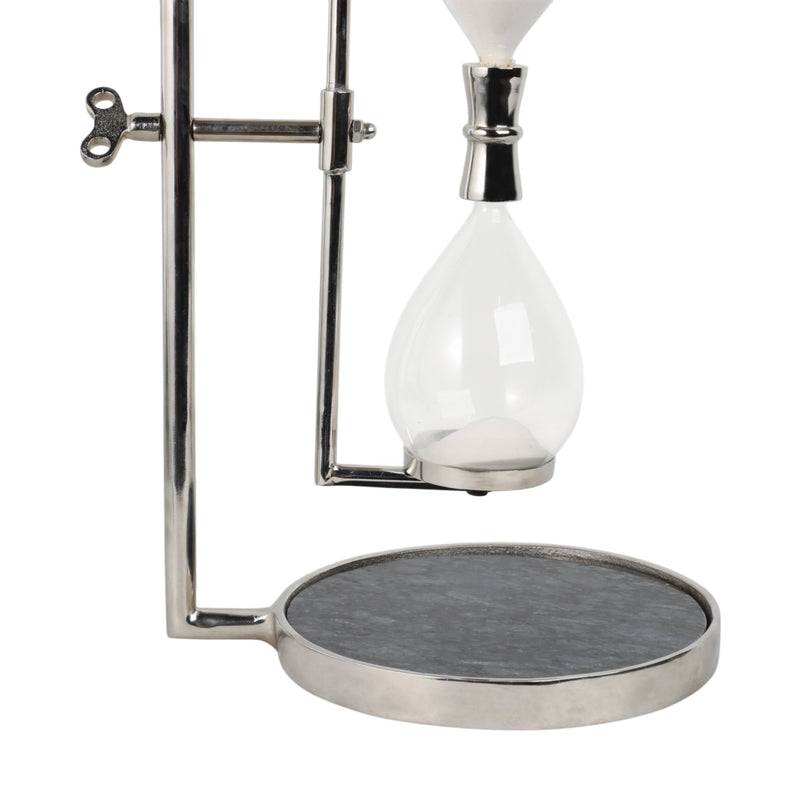 23" Chena Silver Hourglass Table - Al Rugaib Furniture